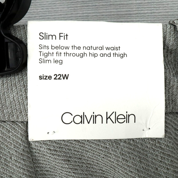 Calvin Klein Dress Pants Plus Size 22W Gray Slim Fit Crop Ankle Career New - Picture 5 of 16